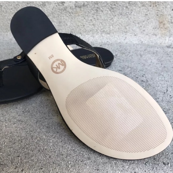 New! Michael Kors melodie gold logo sandals - Picture 4 of 5